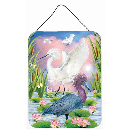 Carolines Treasures 12 x 16 in. Little Blue & Snowy Heron Wall or Door Hanging Prints PRS4010DS1216